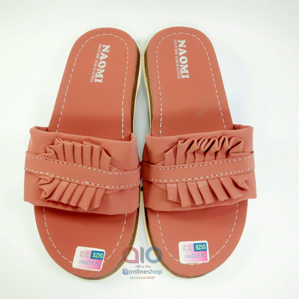 Sandal Selop Wiru Anak 31 - 35 Wedges Cewek Flat 2 Cm Perempuan Casual Fashion