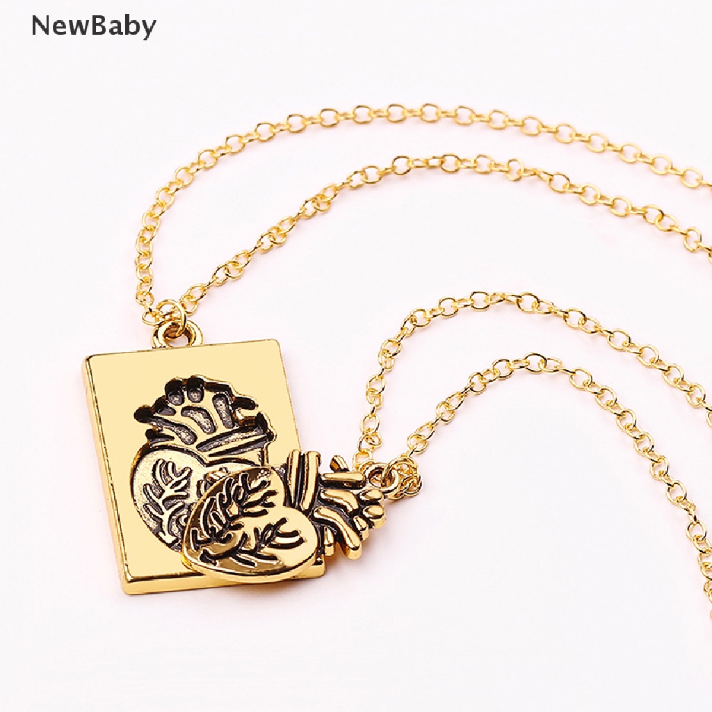 2pcs / set Kalung Liontin Puzzle Anatomi Jantung Untuk Hadiah Valentine