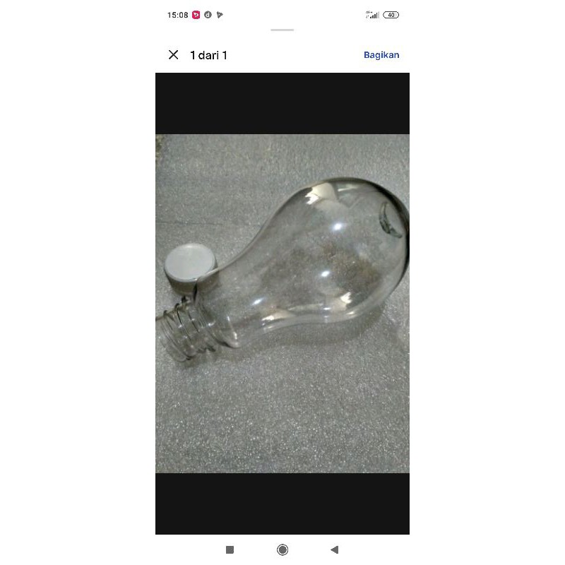 Botol lampu plastik murah untuk minuman kekinian kopi susu gula aren teh jahe unik 250 mili