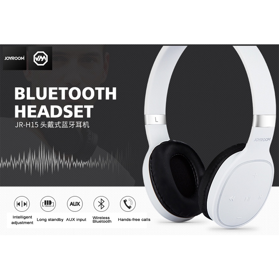 AKN88 - Original JOYROOM JR-H15 Wireless Bluetooth Stereo Headset