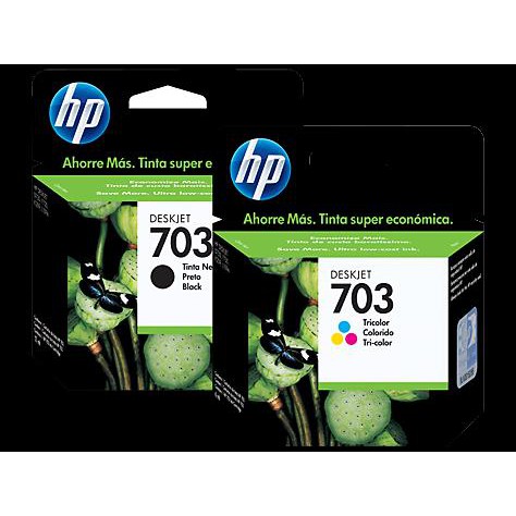 TINTA / CATRIDGE HP 703 BLACK / COLOR ORIGINAL 100%