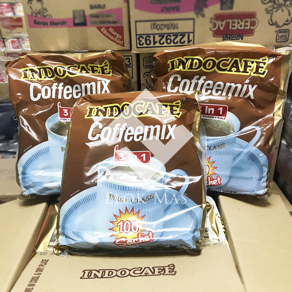 

Indocafe Coffeemix 3in1 per PACK / PAK (100 Sachet x 20gr) /Kopi Instan 3 in 1 Cappucino 100 Bungkus