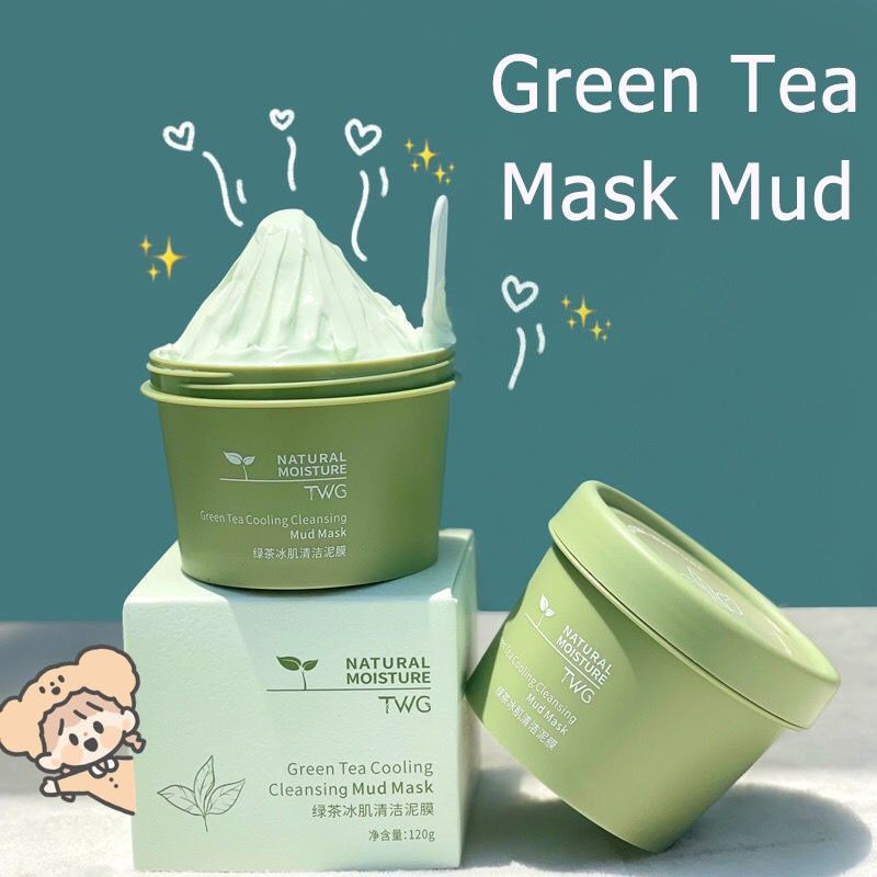 TWG GREEN TEA CLAY MASK | PORE CLEAN CLAY MASK | GREEN TEA COOLING MUD MASK
