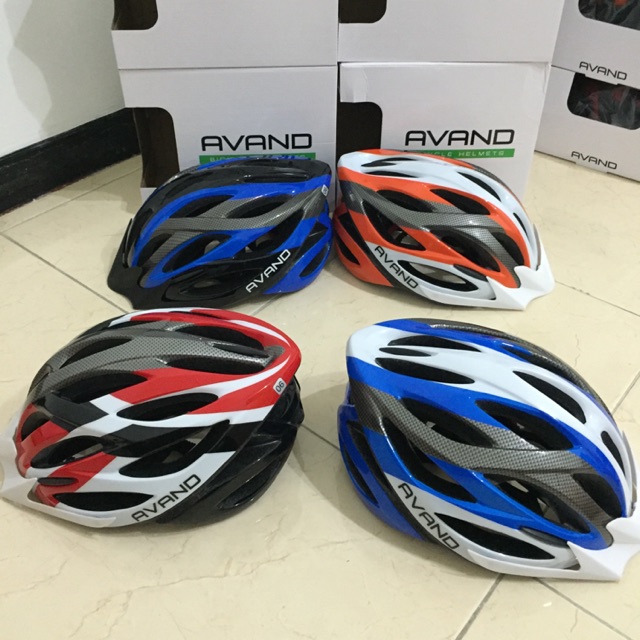 HELM SEPEDA + LAMPU BLKG AVAND A-06