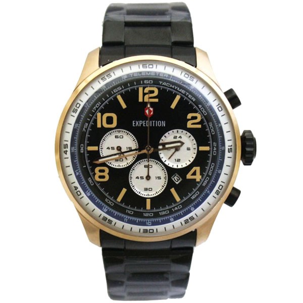 JAM TANGAN EXPEDITION WATCH 6728 PRIA ROSEGOLD BLACK ORIGINAL