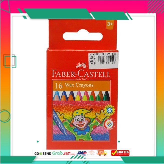 

F CASTELL WAX CRAYON REGULAR 16C (1C=6) R1018