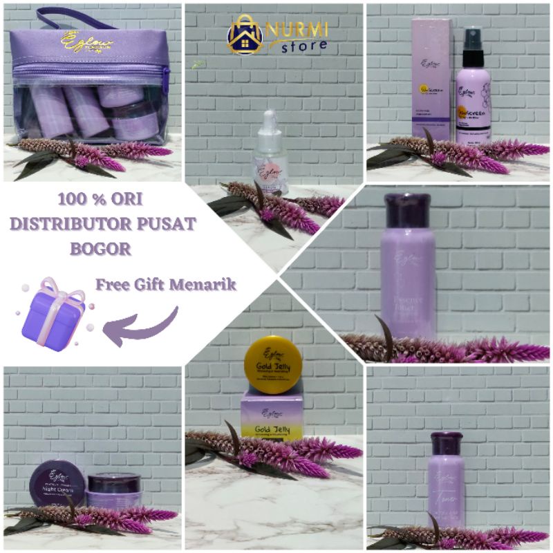 ✨NURMI-STORE✨EGLOW PLATINUM/SKINCARE BPOM/SKINCARE AMAN MURAH/Paket perawatan wajah murah-1