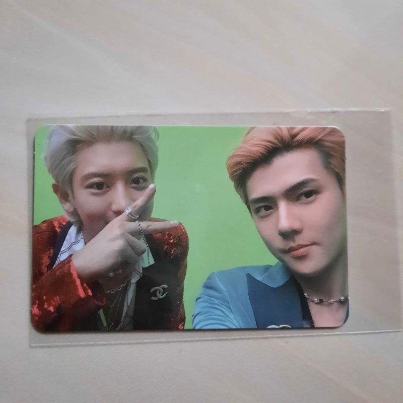 PHOTOCARD EXO SEHUN CHANYEOL EXO OFFICIAL 1BV