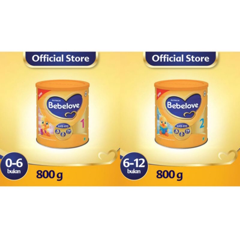 Bebelove 1 dan Bebelove 2 800 gram kemasan Kaleng