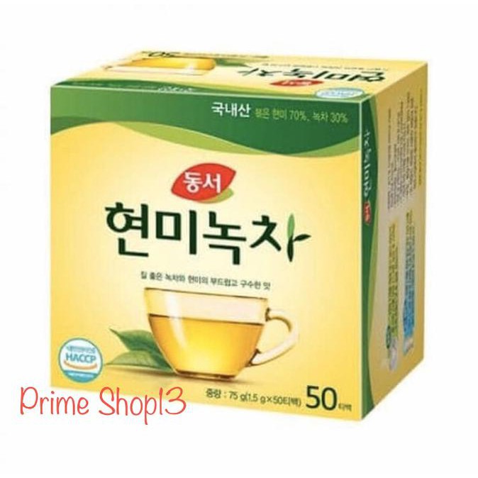 

Teh-Bubuk- Dongsuh Brown Rice and Green Tea 50bags - Seduhan Teh Hijau Korea -Dijamin-Halal.