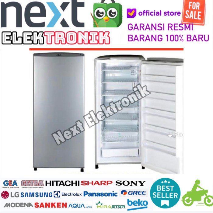 aqua aqf s6 upright freezer kulkas beku kulkas asi es batu