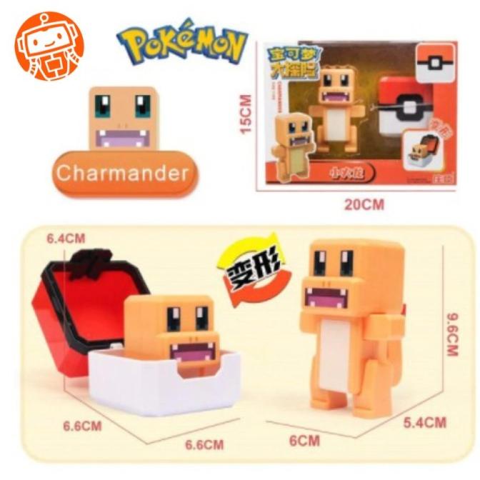 Promo Mainan Anak Pokemon Pokeball Deformation Toy Charmander