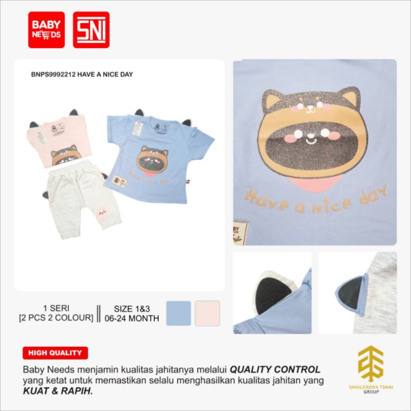 (Min 3pcs @67.500) Setelan baju bayi dan anak baby needs