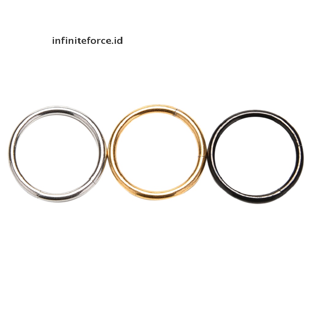 1pc Cincin Tindik Hidung Bibir Telinga Bahan Titanium