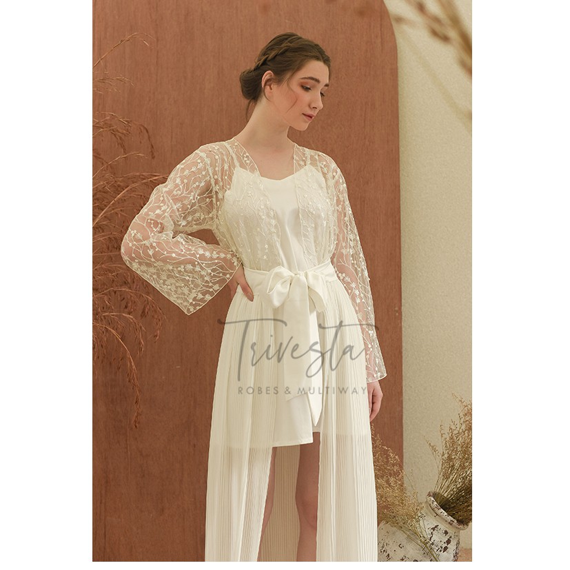 Clarkia Robe - Flower Endurance Collection - KIMONO ROBE PENGANTIN / BRIDESMAID