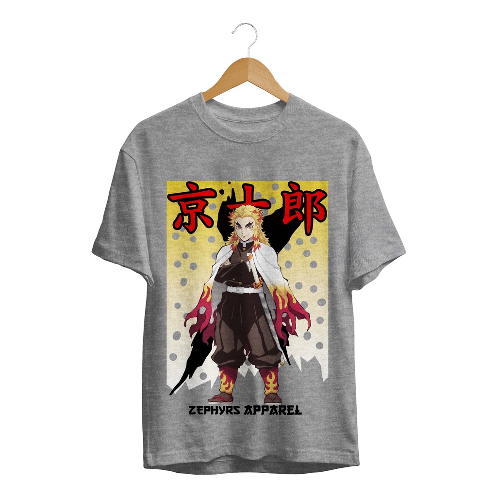 T-SHIRT KAOS ANIME DEMON SLAYER LIGHT KYOJURO RENGOKU PREMIUM