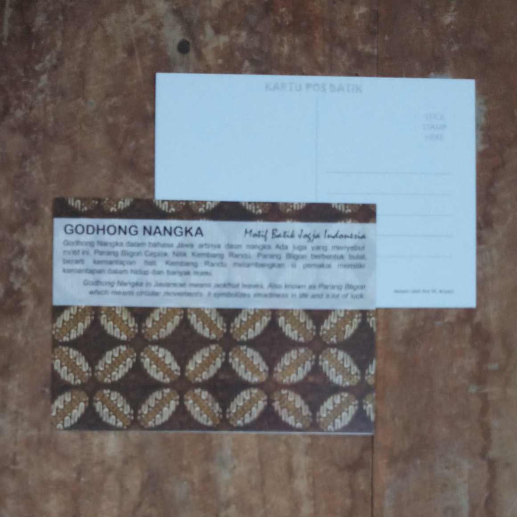 

8 LEMBAR KARTU POS BATIK INDONESIA POSTCARD MOTIF GODHONG NANGKA COKLAT BISA CAMPUR MOTIF LAIN