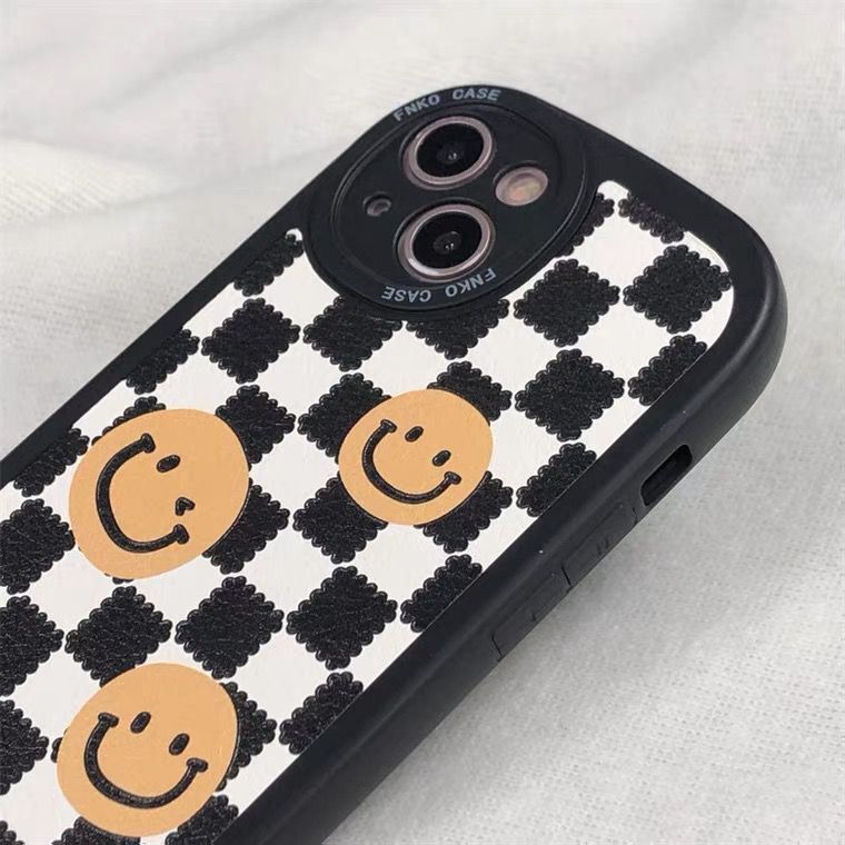 [TPC] Phone Case IPHONE 6 6S 7 8 PLUS X XS MAX XR 11 12 13 PRO MAX BLACK SMILE Casing Lucu Korean IP025