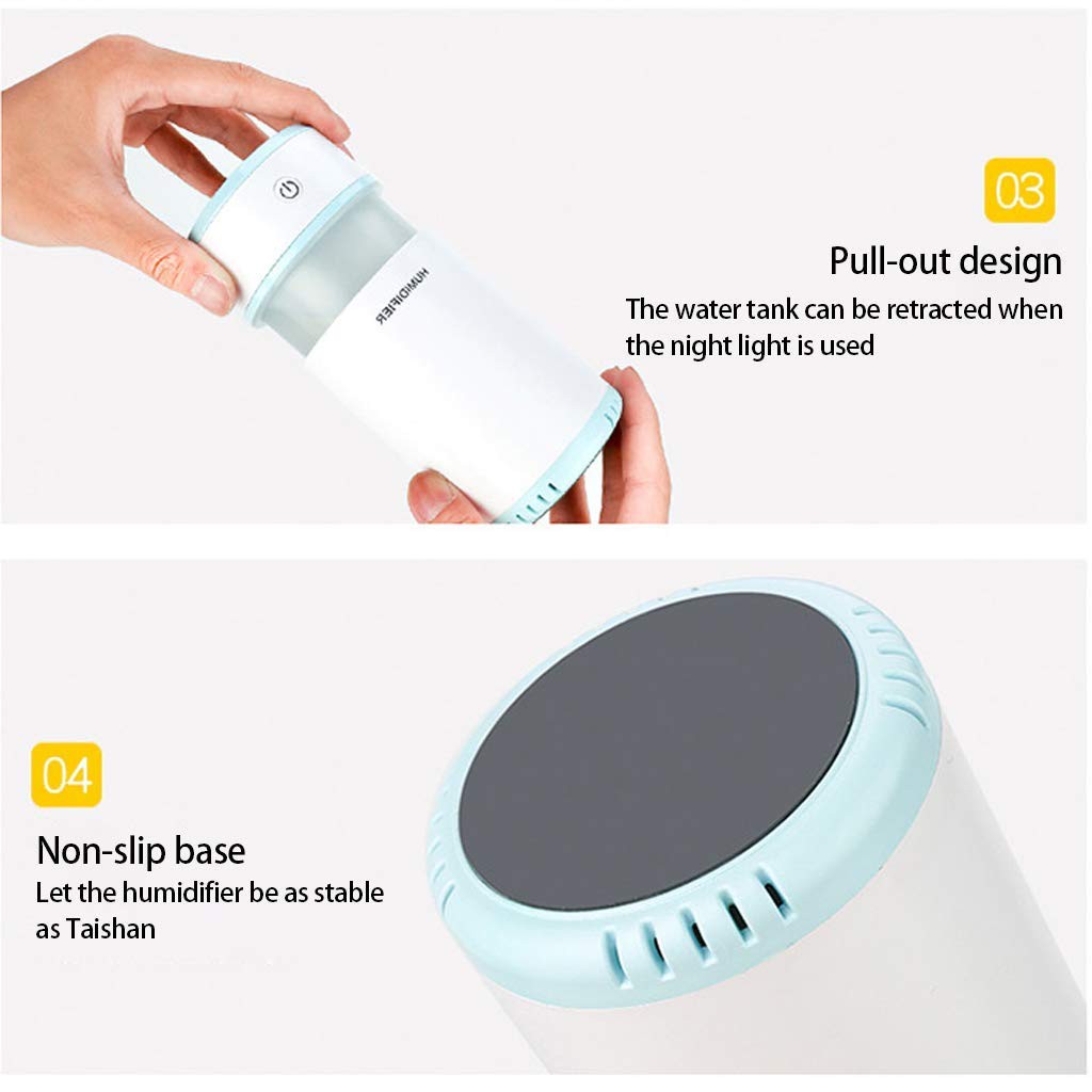 Air Humidifier Diffuser Mobil Lampu Led