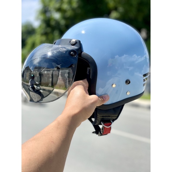 Helm Bogo Dewasa Retro Full Leher Sni