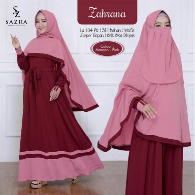 Zahrana/gamis syari/gamis maxi/dress syari/dress maxi/muslimah dress