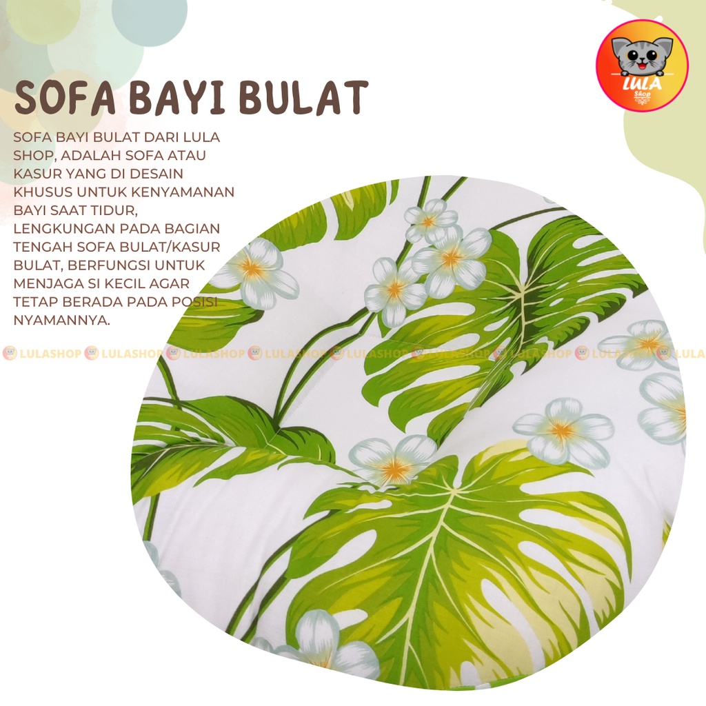 Sofa Bayi Bulat Empuk dan Bantal Peyang Bantal Peyang Bayi / bantal peang / bantal anti peang / perlengkapan bayi / perlengkapan bayi baru lahir / bantal bayi / sofa bayi / peralatan bayi / kasur bayi / paket kado lahiran