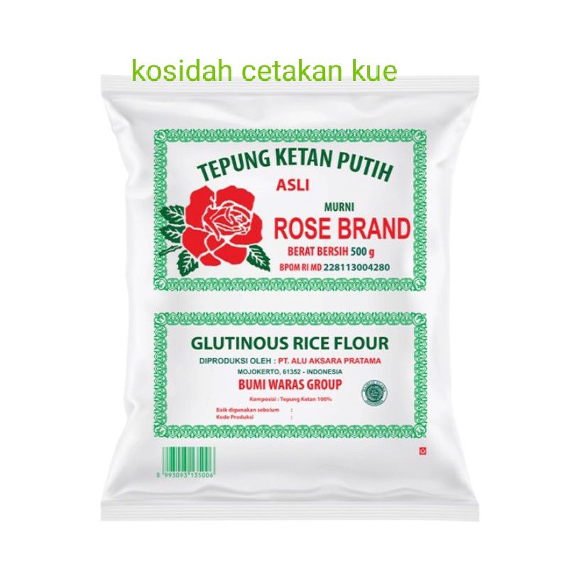 

Tepung Ketan Rose Brand 500 Gram