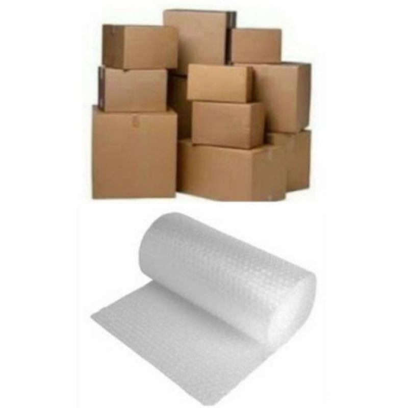

packing tambahan kardus dan buble warp