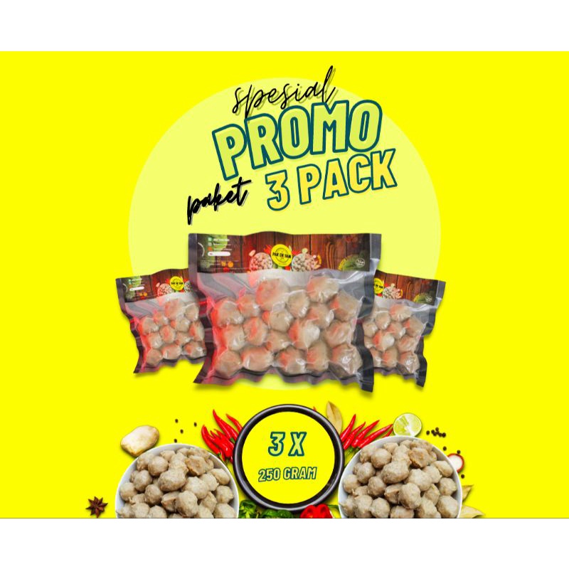 

Paket Isi 3 Pack 250 Gram x 3 GRATIS SAMBEL BOTOL 100ml