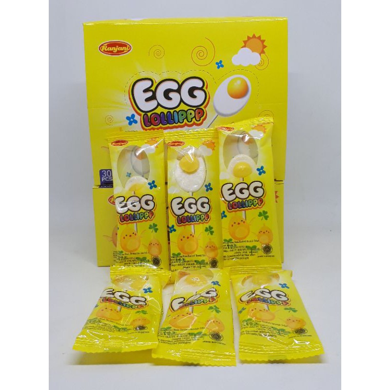 

Permen Ranjani Egg Lollipop (30pcs)