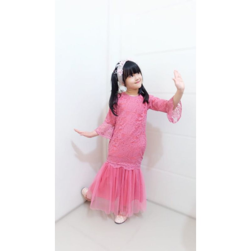 GAMIS ANAK BROKAT TILLE  SOFIA DUYUNG ANAK ORI REALPICT