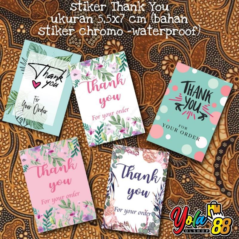 

(100 pcs) STIKER THANK YOU