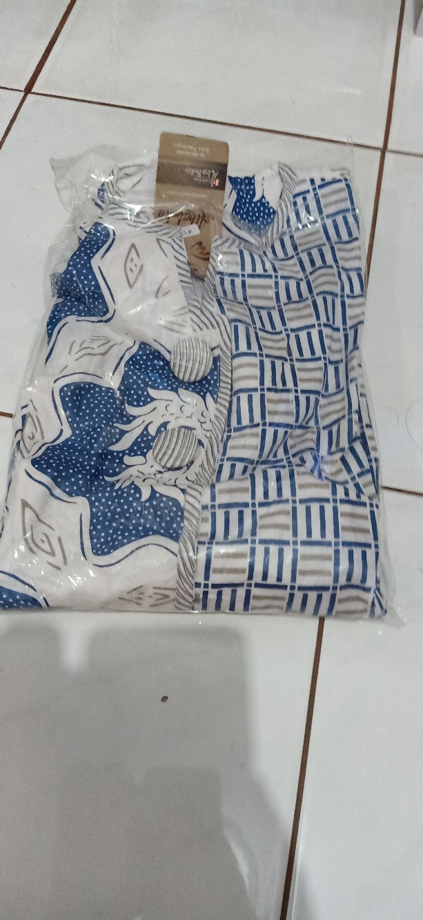 Tey-17 Batik Wanita Asj Sa Hrb026 Kenongo Kemeja Tosca Pendek