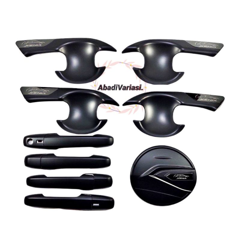 Paket Outer + Handle + Tank Cover Mobil Xenia 2022 Hitam Doff