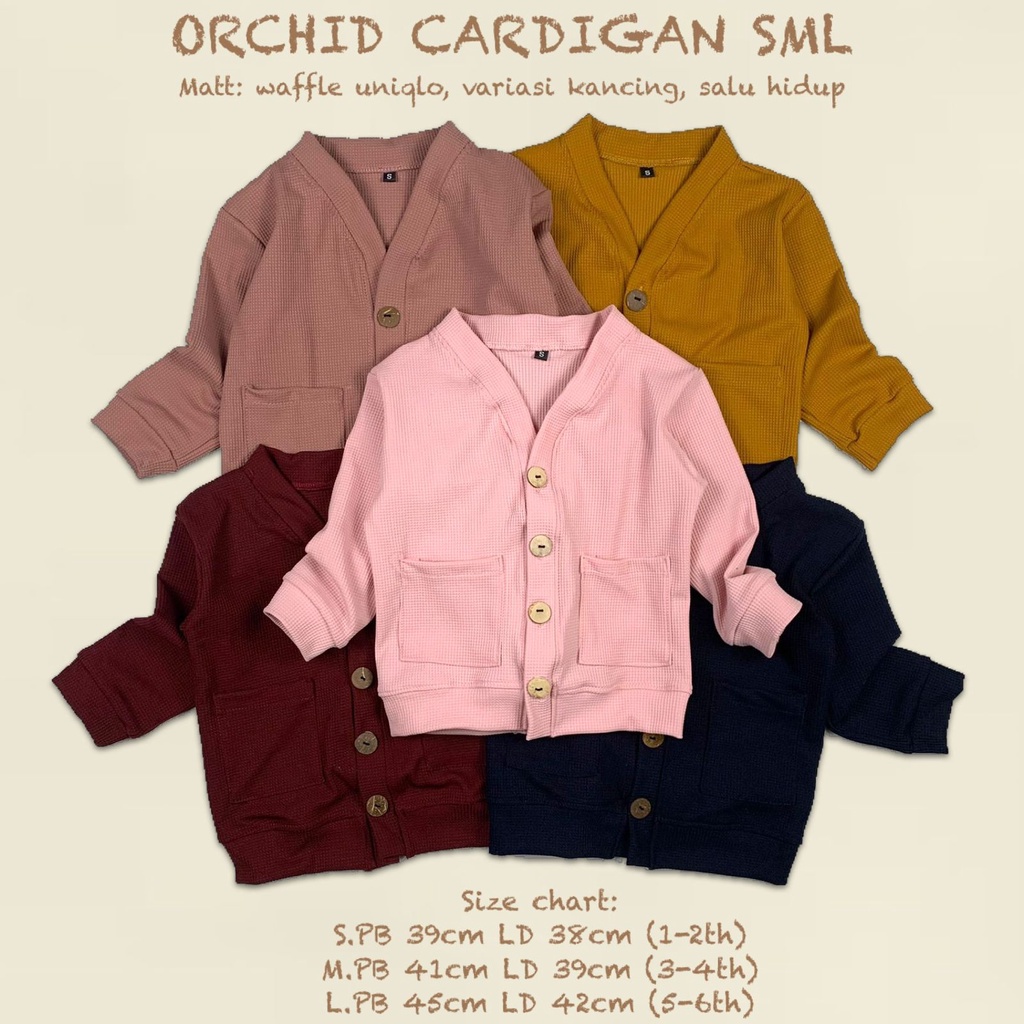 YC-GROSIR CARDIGAN ANAK ORCHID PINEAPPLE KIDS SIZE SML