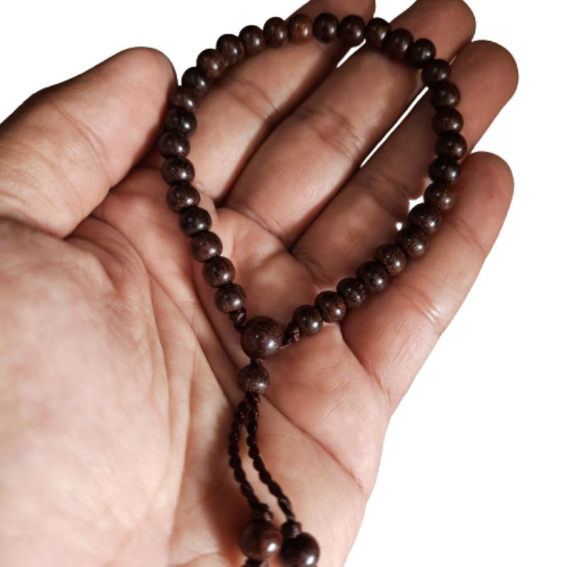 Gelang Tasbih Original Kayu Galih Asem 33 butir CLW