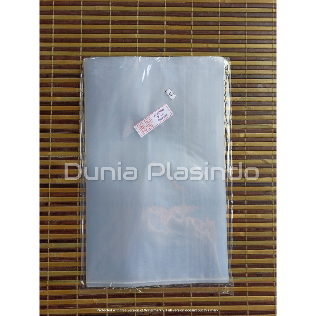 Plastik PP Bening MJP 25x40 25x35 25x55 25x65 tebal 08