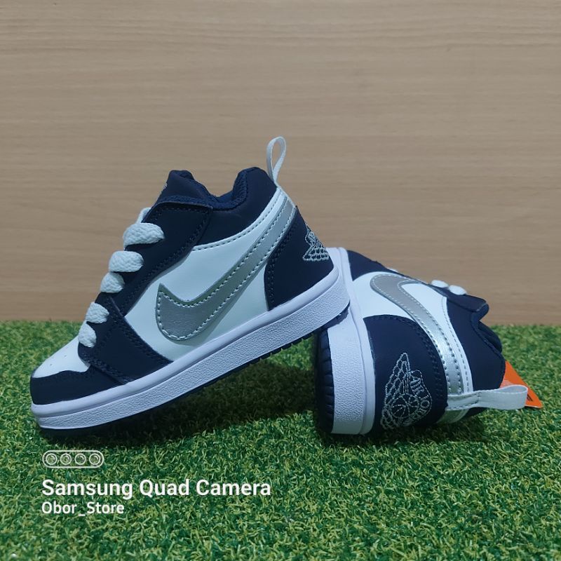 SEPATU ANAK NIKE AIR JORDAN 1 LOW MID NIGHT NAVY SIZE 19-35 | SEPATU ANAK UMUR 1 TAHUN
