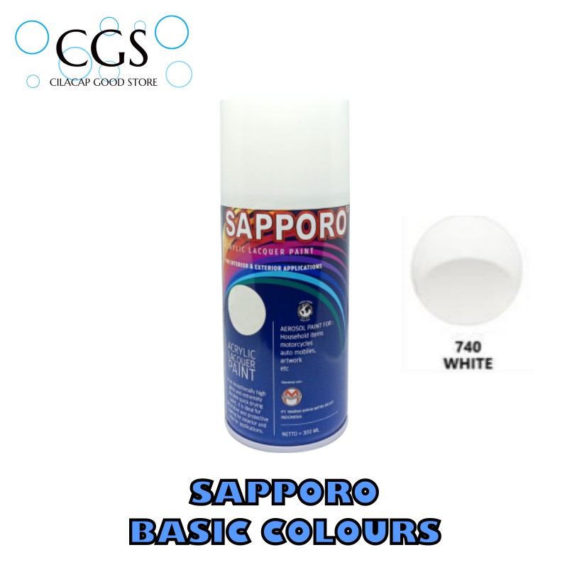 CAT SAPPORO WHITE 740 - sapporo putih - pilok putih sapporo - sapporo 740 white - pylox putih saporo