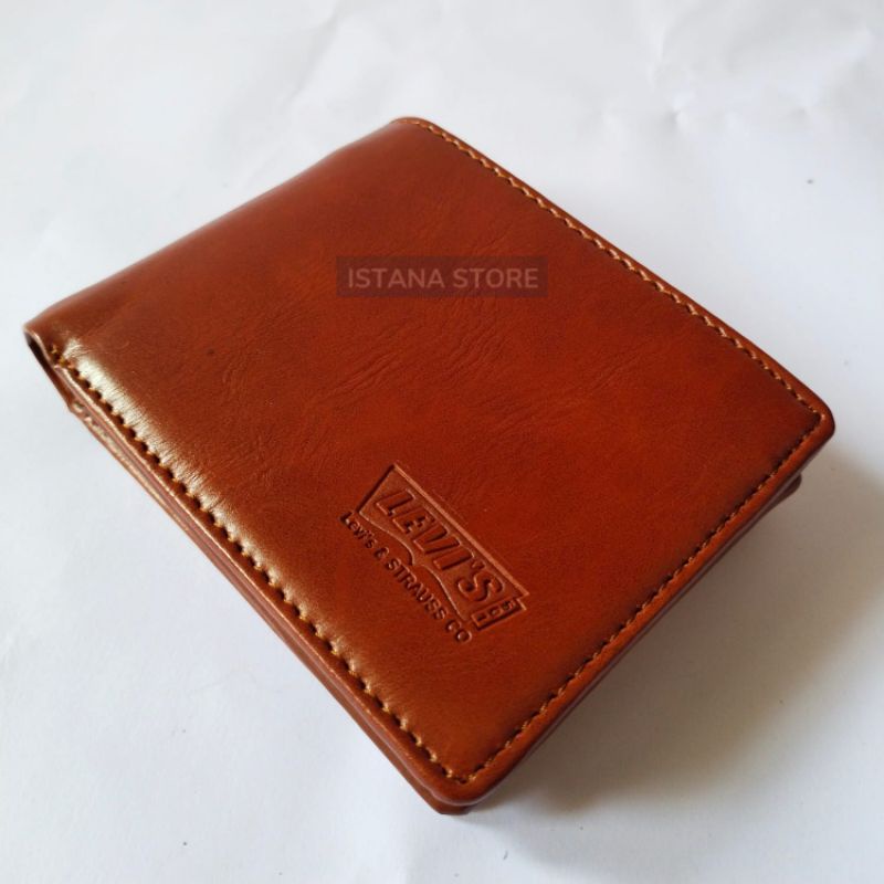 Dompet cowok | Dompet Lipat kulit Sapi Pria | Dompet 4 Ruang | Dompet pendek | Dompet kulit Levi's Asli Tahan Api | Dompet Kancing Dalam Dompet 3D Dompet 3 Dimensi 3in1