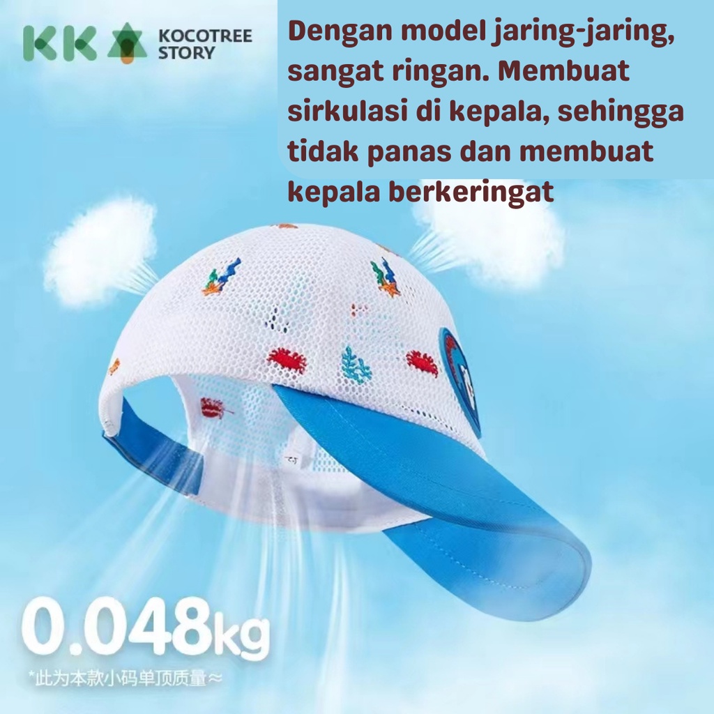 Topi Anak Kocotree / Kids Baseball Cap Kocotree / Sinar UV / Topi anak-anak / Laki-laki dan perempuan / Unicorn / Hiu / Dinosaurus / Kelinci / Hats / Caps / Kids