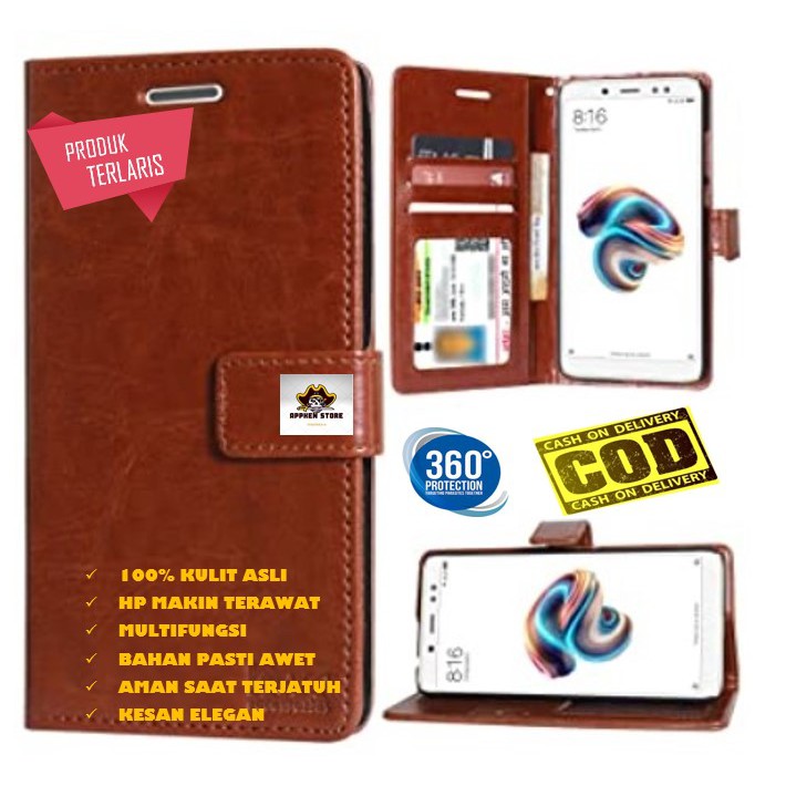 Casing Dompet Kulit Leather OPPO F11/ F11 PRO/F9/ F7/F5 Case Wallet