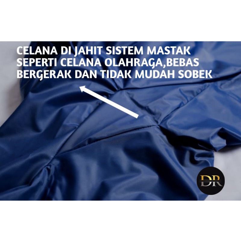 Raincoat | Jas Hujan Mantol Mantel Pria Wanita Setelan Dewasa Bahan PVC Premium Tebal Keren Original Waterproof By Masela