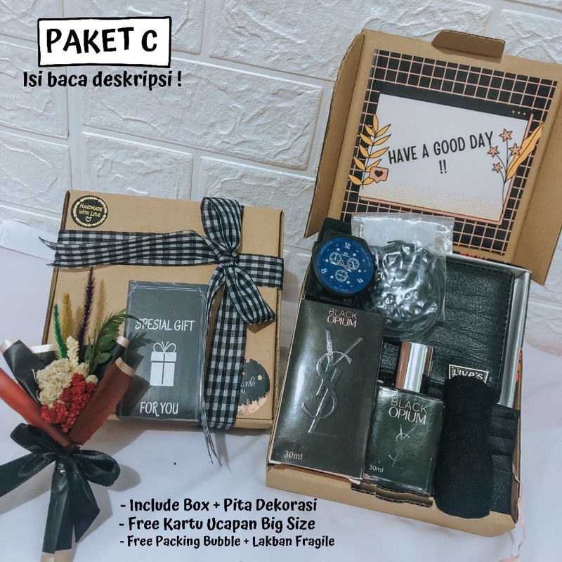 Paket C Kado Gift Box Hampers Ganteng Cowok Pria Hadiah Ulang Tahun