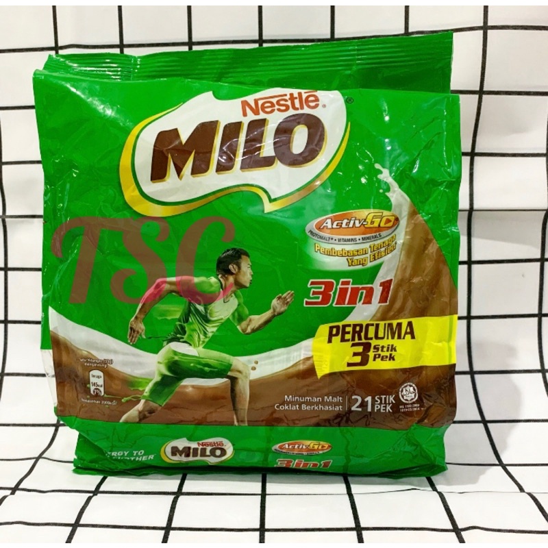 

Milo Nestle Malaysia 3in1 (isi 18 stick) Minuman Milo Stick