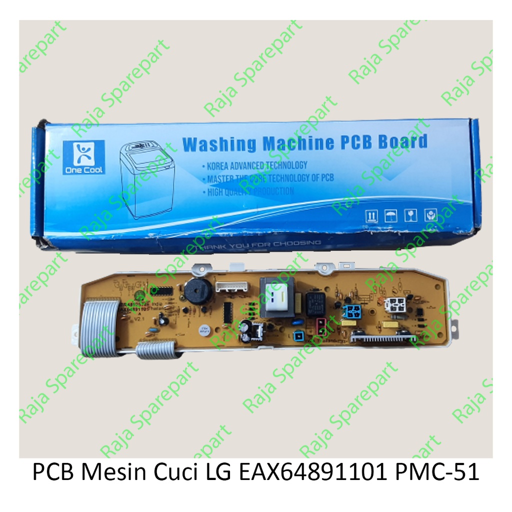 PCB /MODUL/ PANEL MESIN CUCI LG EAX64891101 PMC-51 (LG 10tombol TS75VM TS81VM TS91VM)