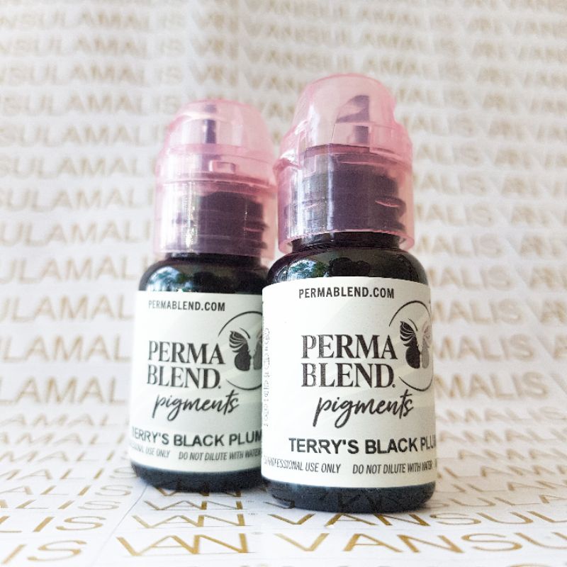 Tinta Sulam Alis Original Permablend - Terry's Black Plum Made in USA 15ml