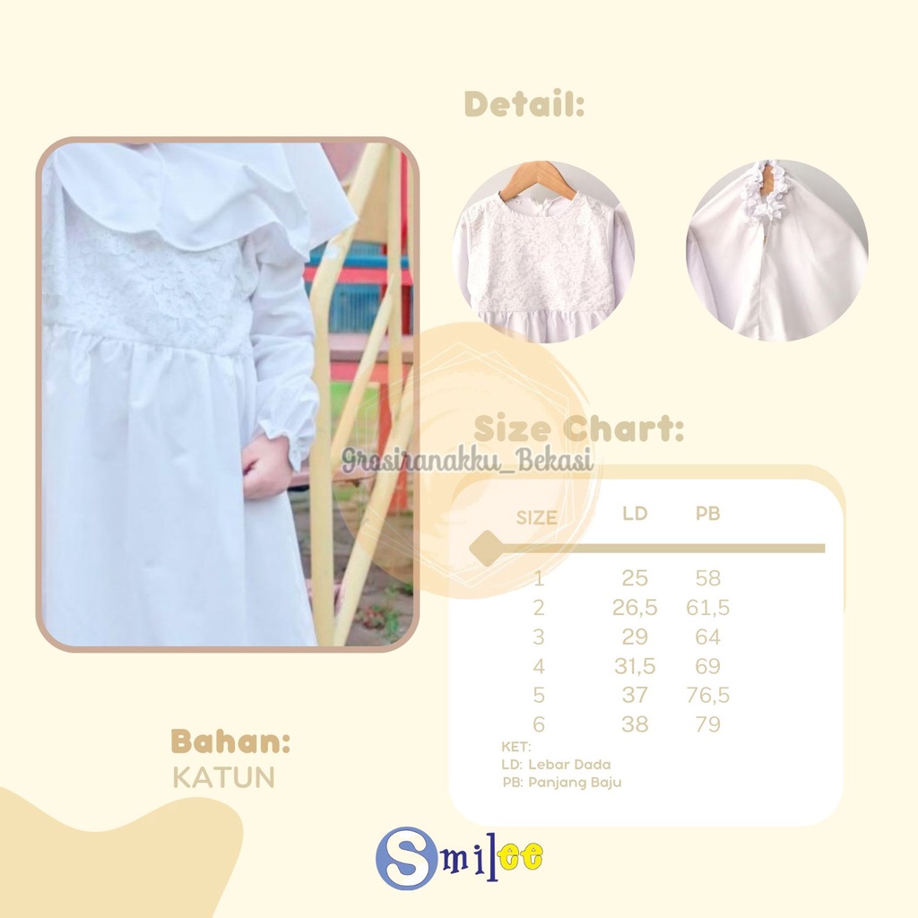 Baju Muslim Anak Putih series