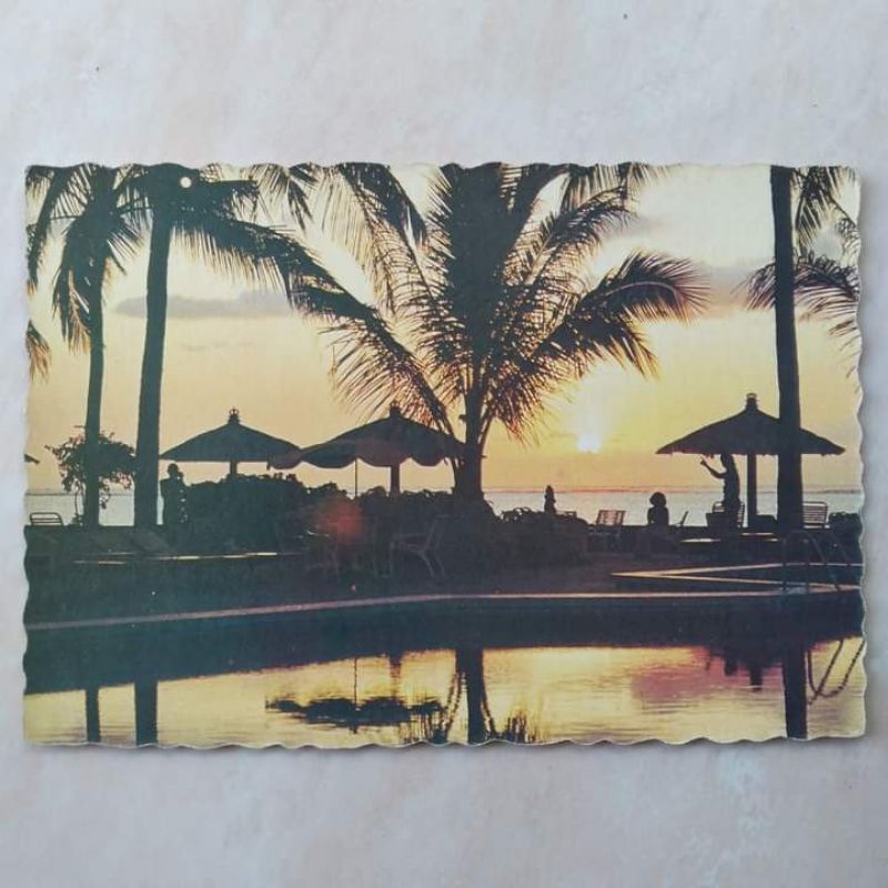 

Kartu Pos Kuno Jadul Foto Matahari Terbenam Kuta Bali tahun 1980-an