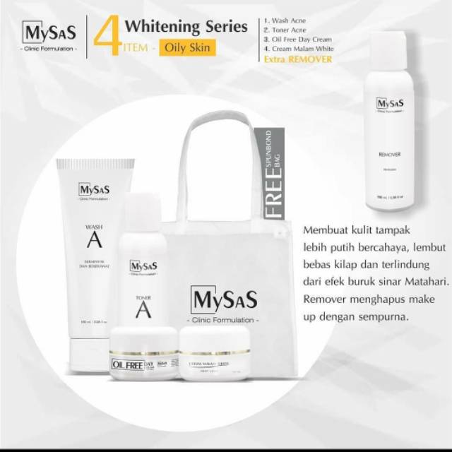 MY SAS SKINCARE PAKET ISI 4 - SKINCARE WAJAH - MY SAS - PEMUTIH WAJAH - PENCERAH WAJAH -GLOWING
